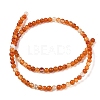 Round Natural Red Agate Bead Strands G-M257-4mm-26-6