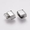 Tarnish Resistant 304 Stainless Steel Magnetic Clasps with Glue-in Ends STAS-F122-23P-3