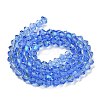 Transparent Electroplate Glass Beads Strands GLAA-F029-3mm-D07-2