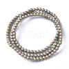 Electroplated Frosted Glass Bead Strands EGLA-G071-C07-3