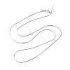 Anti-Tarnish Rhodium Plated 925 Sterling Silver Chain Necklaces STER-F039-15P-2