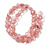 Synthetic Cherry Quartz Glass Beads Strands G-B022-20B-2