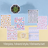 Olycraft Different Pattern Self Adhesive Nail Art Stickers AJEW-OC0001-37-4