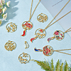 40Pcs 2 Style Alloy Lantern Links PALLOY-OC0002-90-6