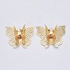 Brass Cubic Zirconia Filigree Pendants X-KK-T049-032G-NF-1