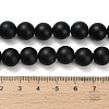 Natural Black Onyx(Dyed & Heated) Beads Strands G-Z024-01B-10mm-5