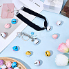 48Pcs 12 Colors Zinc Alloy Pendants FIND-SP0005-30-4