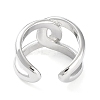 Brass Knot Open Cuff Rings for Women RJEW-D016-09P-3