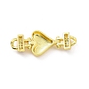 Eco-friendly Rack Plating Brass Micro Pave Clear Cubic Zirconia Connector Charms KK-F843-05G-2