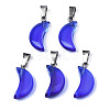 Transparent Spray Painted Glass Pendants GLAA-N035-021-F02-1