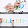 Translucent PVC Self Adhesive Wall Stickers STIC-WH0015-040-6
