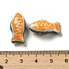 Handmade Printed Porcelain Beads PORC-E015-17D-3