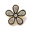 Zinc Alloy Rhinestone  Lapel Pins for Backpack Clothes JEWB-D305-02C-G-1