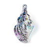 UV Plating Opaque Acrylic Shell Shape Big Pendants SACR-T018-35G-1