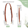 2Pcs 2 Style Cowhide Leather Bag Handles FIND-WR0010-19A-2