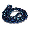 Electroplate Glass Beads Strands EGLA-D017-12x8mm-1-4