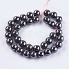 Non-Magnetic Synthetic Hematite Beads Strands G-H1624-12mm-1-2