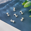 6Pcs 925 Sterling Silver Hollow Initial Beads STER-TA0001-53Z-6