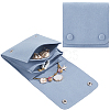 2Pcs Microfiber Cloth Jewelry Storage Bags with Brass Button ABAG-BBC0001-17B-02-1