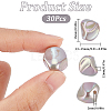30Pcs Spray Painted ABS Plastic Beads KY-SC0002-10A-2