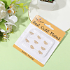 12Pcs 4 Styles Brass Micro Pave Clear Cubic Zirconia Spacer Bars KK-BBC0018-95-5