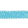 Transparent Electroplate Glass Beads Strands GLAA-F029-2mm-D20-1