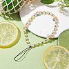Fruits Polymer Clay & Imitated Pearl & Glass Beaded Mobile Straps HJEW-JM01641-01-2