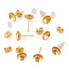 50Pcs Brass Earring Settings KK-TA0008-38A-3