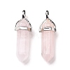 Gemstone Double Terminated Pointed Pendants G-N0037-08-2