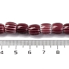 Handmade Lampwork Chevron Beads Strands LAMP-K041-01B-02-5