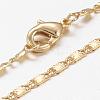 Brass Chain Necklaces MAK-L009-17G-1