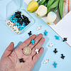 60Pcs 3 Colors Dyed Synthetic Turquoise Pendants FIND-BM0001-60B-3