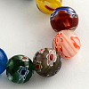 Round Handmade Millefiori Glass Beads Strands X-LK-R004-99-1
