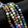 Handmade Millefiori Glass Beads Strands X-LK14-6
