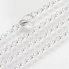 Iron Rolo Chains Necklace Making MAK-R015-45cm-S-1