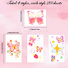 80 Sheets 4 Styles Butterfly Pattern Body Art Tattoos AJEW-SP0002-79-2