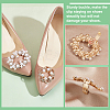 4Pcs 2 Styles Flower/Oval Alloy Rhinestone Detachable Shoe Buckle Clips FIND-FG0003-15-3