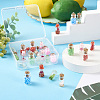 Fashewelry 28Pcs 4 Style Glass Wishing Bottle Pendant Decorations GLAA-FW0001-01-12