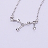 Alloy Rhinestone Pendants Necklaces NJEW-WH0007-02H-2