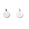 304 Stainless Steel with White Shell Pendants STAS-G268-01E-P-4