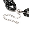 Two Tone Chunky Curb Chain Necklace for Teen Girl Women NJEW-JN03685-7