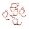 Alloy Letter Pendants PALLOY-X0037-68RG-2