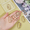 6Pcs Alloy Screw Carabiner Lock Charms FIND-UN0003-31LG-2