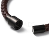 Leather Braided Round Cord Bracelet BJEW-F460-02EB-3