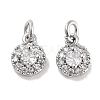 Brass Micro Pave Cubic Zirconia Charms KK-C051-12P-02-1