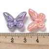 UV Plating Rainbow Iridescent Acrylic Beads OACR-E041-02-3