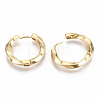 Brass Huggie Hoop Earrings KK-T062-45G-NF-3