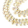 Electroplate Transparent Glass Beads Strands EGLA-N057-01A-04-3