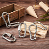 6Pcs 2 Style 304 Stainless Steel Rock Climbing Carabiners STAS-TA0001-33P-15