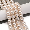 Baking Paint Pearlized Glass Pearl Round Bead Strands PEAR-H019-02D-02-1